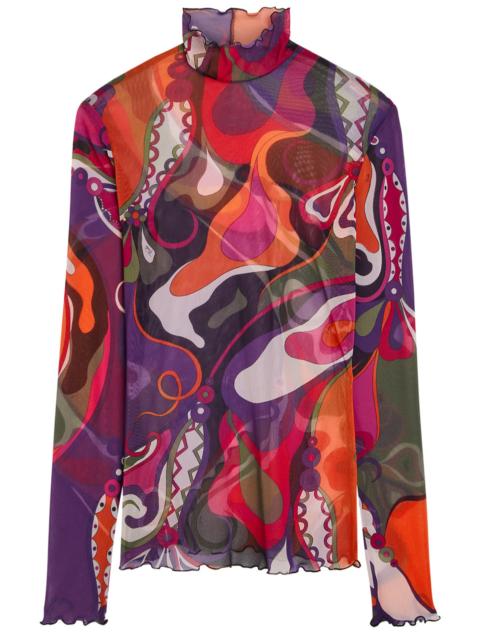 PUCCI Pucci Printed Tulle top