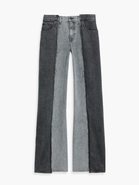 SLVRLAKE Mica two-tone low-rise wide-leg jeans
