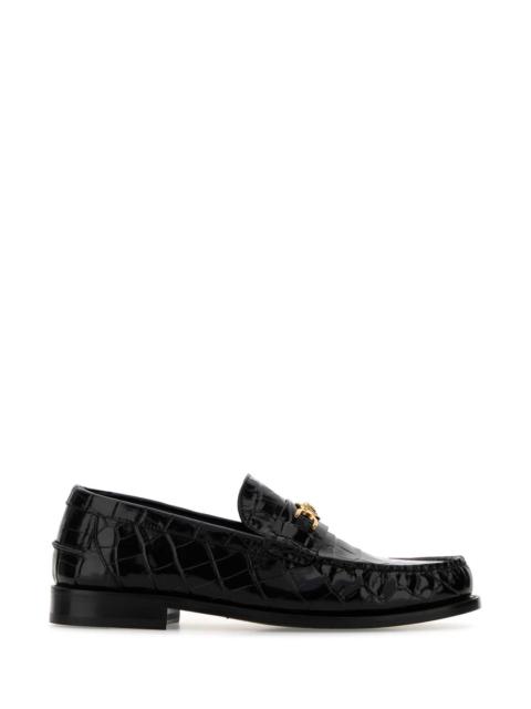 VERSACE Versace Men Black Leather Loafers