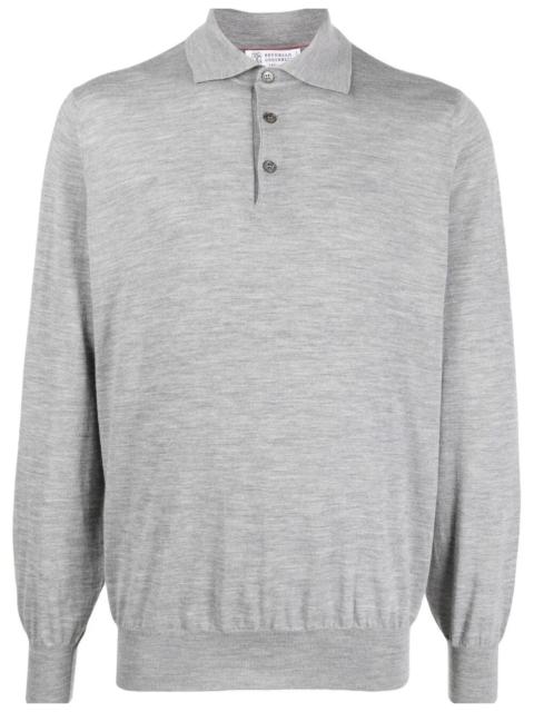 Brunello Cucinelli Polo-Style Lightweight Sweater