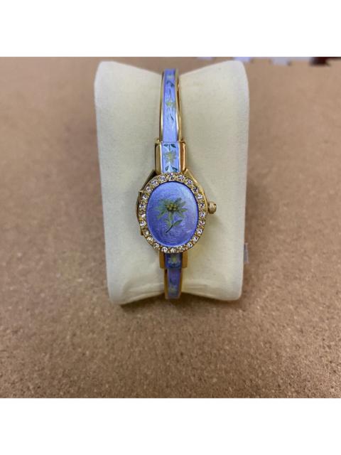 Vintage Andre Mouche Quartz with Light Blue Enamel Watch
