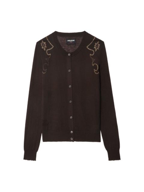 embellished cashmere cardigan