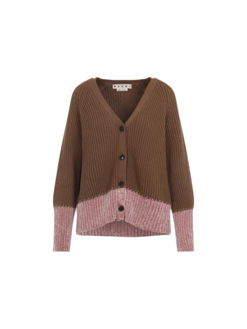 Marni Marni V Neck Bicolor Cardigan Women