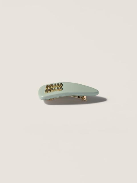 Miu Miu Patent leather hair clip