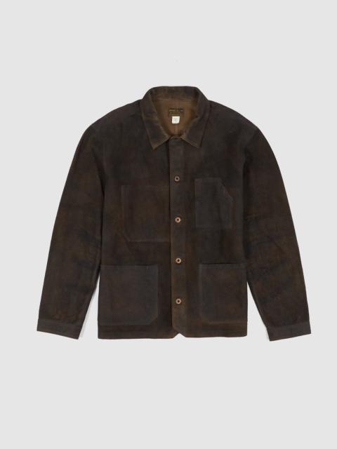 RRL by Ralph Lauren Double RL Timeworn Roughout Leather Jacket