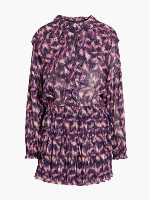 Other Designers Tyga metallic fil coupé printed mini dress