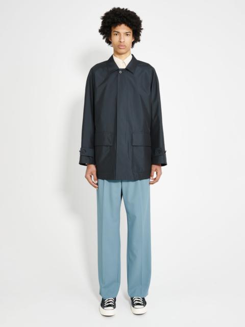 AURALEE FINX POLYESTER WEATHER CHAMBRAY BLOUSON BLACK