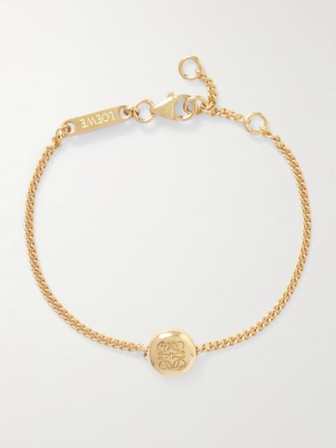 Loewe Anagram Pebble gold-plated silver bracelet Gold