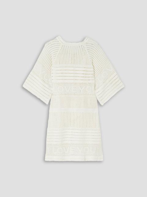 Stella McCartney Crocheted cotton mini dress