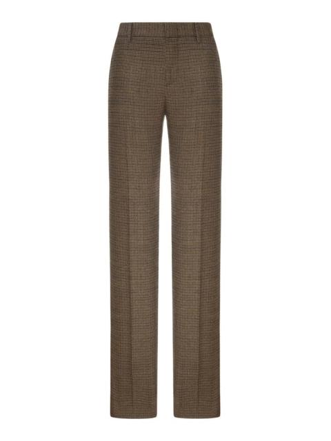 Etro Etro Women Tailored Checked Trousers With Feather Detail