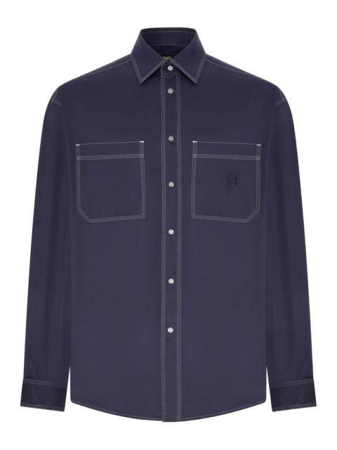 FENDI Fendi Men Cotton Shirt With Contrasting Stitching