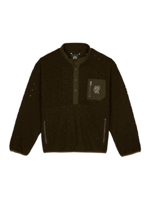 BRAIN DEAD Hole Mock Neck Pullover - Olive