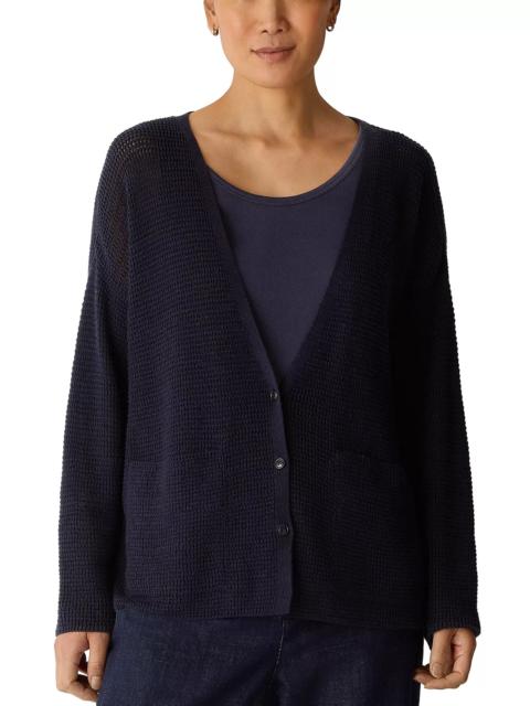 EILEEN FISHER V Neck Cardigan Sweater