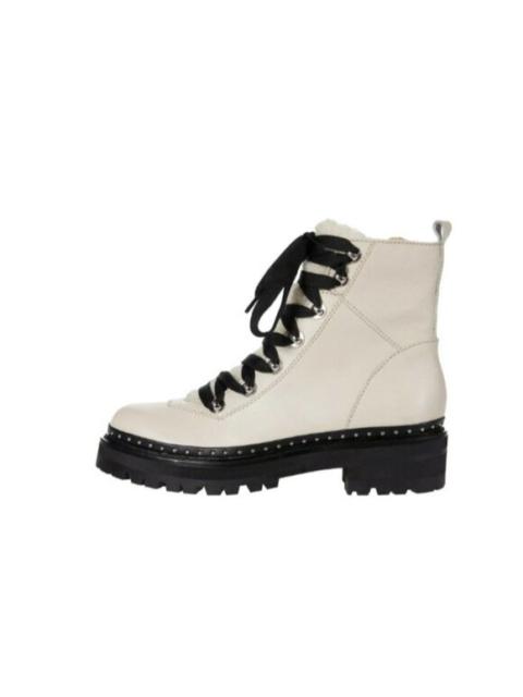 Steve Madden Cream Leather Rainier Women’s Combat Hiker Boots Sz 7.5 NEW