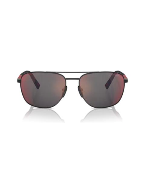 Prada Prada Linea Rossa Ps 54zs Dg008f Nero Gommato Sunglasses