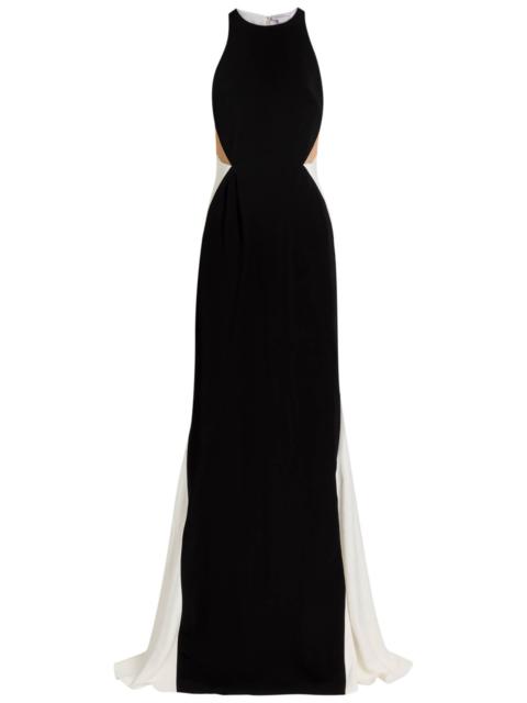 Stella McCartney Stella Mccartney Colour-block Stretch-crepe Gown