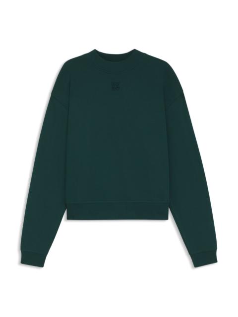 HUGO RELAXED-FIT COTTON-TERRY SWEATSHIRT WITH STACKED-LOGO EMBROIDERY