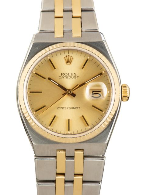 ROLEX Vintage Rolex Datejust 36 Oysterquartz Ref 17013 Champagne Dial