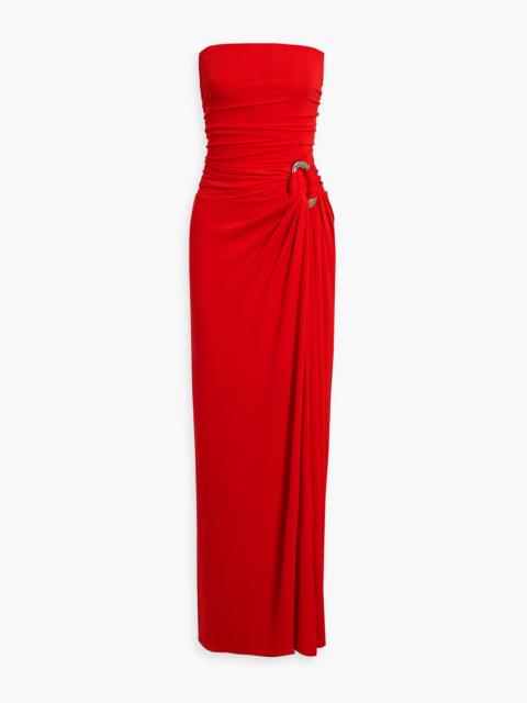 SIMKHAI Emma strapless embellished jersey gown