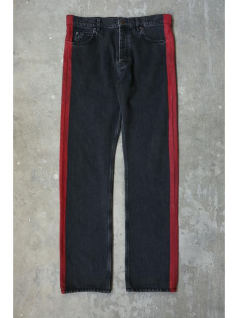 BALENCIAGA Balenciaga - Demna Gvasalia - S/S 17 - Red Stripe Denim Jean