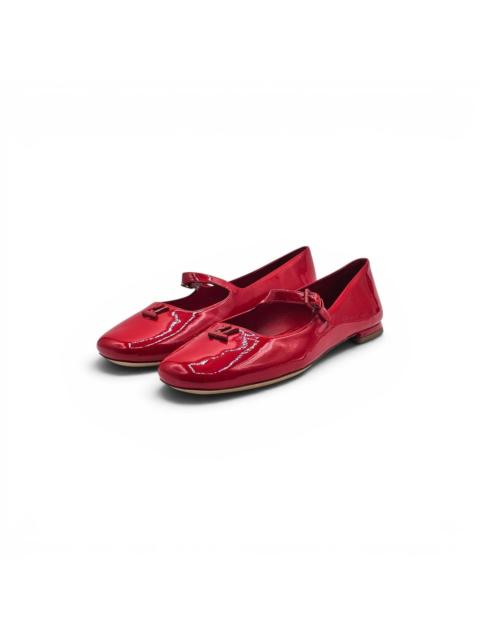 Louis Vuitton Swing Flat Mary Jane Ballerina Shoes EU 38 US 8 Red - $1080