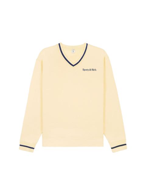 Sporty & Rich New Serif V-neck jumper