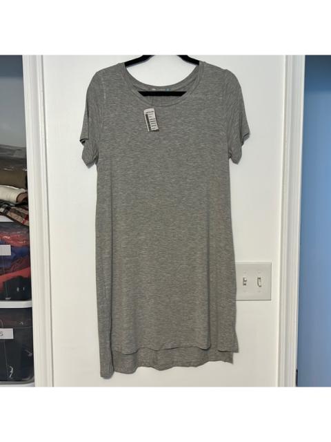 Other Designers Love Culture Color Thread Grey Short Sleeve T-Shirt Dress