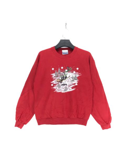Other Designers Vintage - Snowman With Penguin on Sleigh Graphic Sweatshirts #2266-89