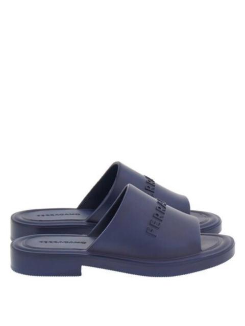 FERRAGAMO Ferragamo Giuneva Logo Embossed Slides, Size 7
