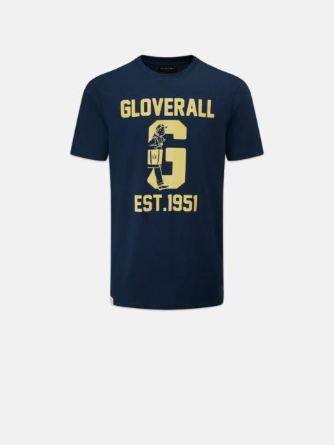 GLOVERALL Men's Graphic T-Shirt Navy
