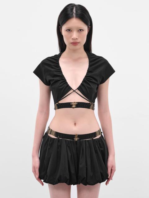 RUI Black Ripple Combo Crop Top