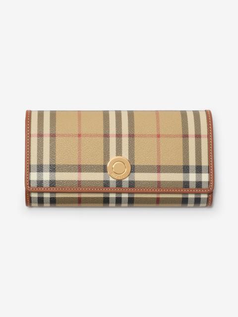Burberry Check Continental Wallet