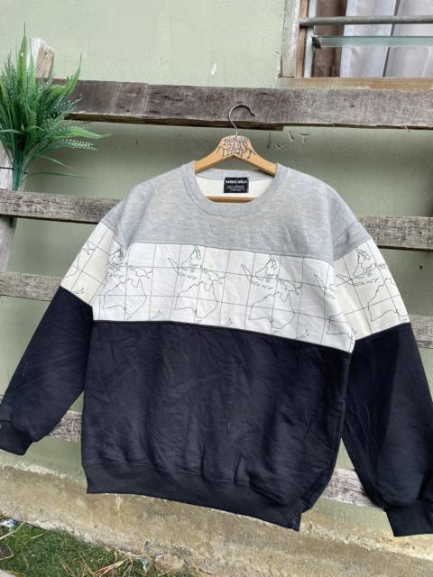 Other Designers Japanese Brand - Vintage Mike Hill Map Design Sweetshirts