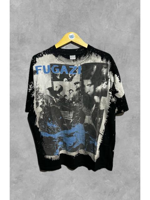 Unique Vintage Boot Fugazi Bleach-Treated Graphic T-Shirt - Black