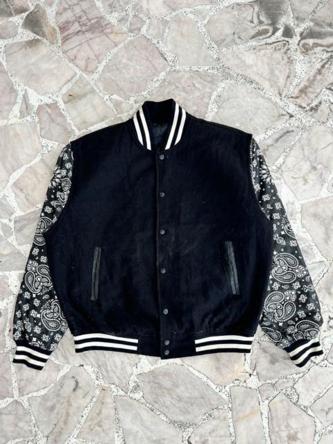 Other Designers Japanese Brand - Leather paisley bomber jacket y2k