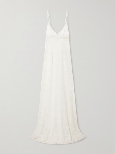 KIKI DE MONTPARNASSE Crocheted Silk Maxi Dress