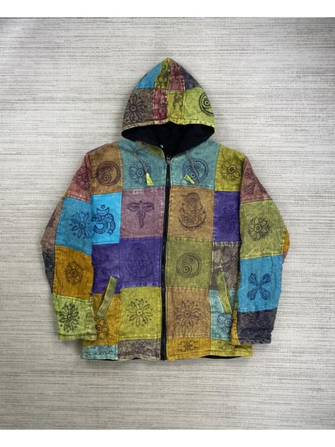 Other Designers Rare Vintage Color Block Patchwork Multicolor Hoodie Jacket