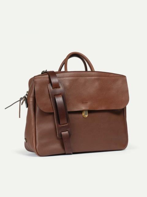 Bleu de Chauffe ZEPPO SOLO BUSINESS BAG  -  AMBER BROWN