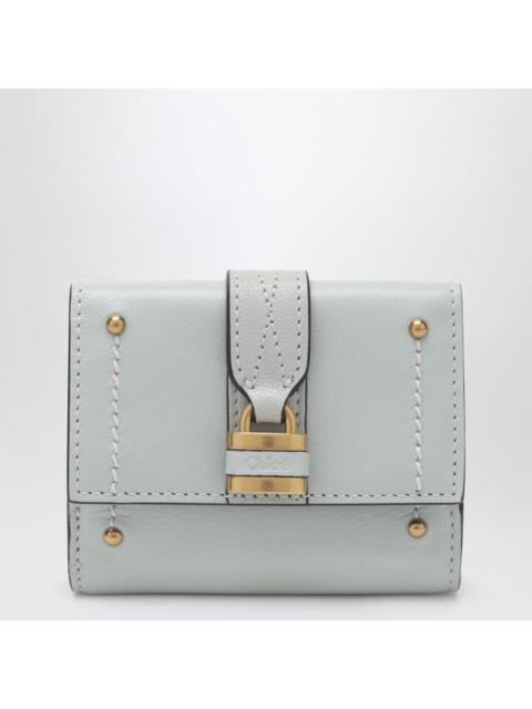 Chloé Chloé Paddington Mini Trifold Wallet In Aqua Blue Leather Women