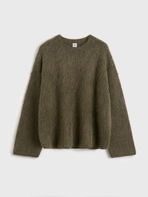 TOTEME Boxy alpaca knit pepper