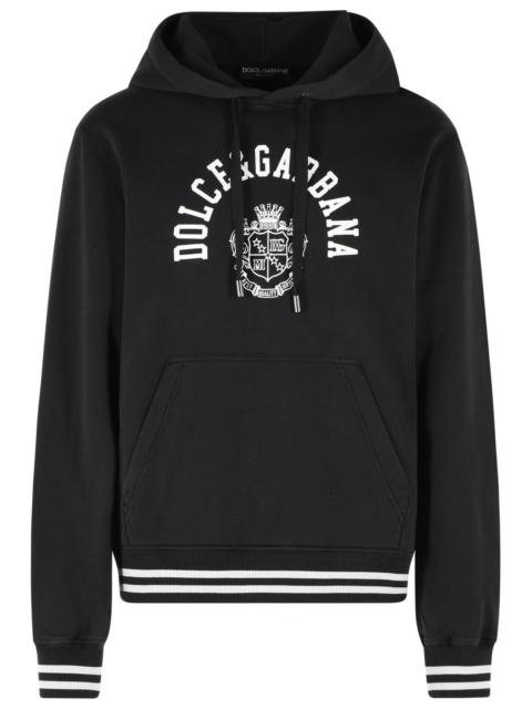 Dolce & Gabbana Dolce & Gabbana Black Cotton Hoodie Men