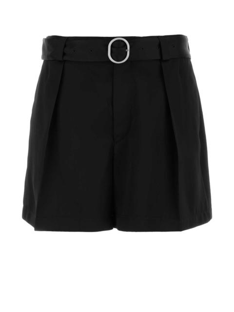 Jil Sander Jil Sander Men Black Viscose Blend Bermuda Shorts