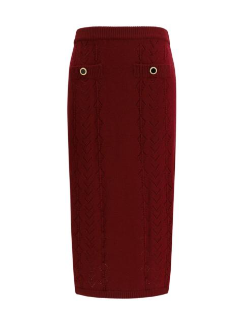 Alessandra Rich Alessandra Rich Women Merino Wool Midi Skirt