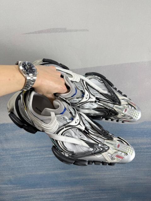BALENCIAGA Balenciaga Reptile Silver and Black Crocodile-Effect Chelsea Sneakers