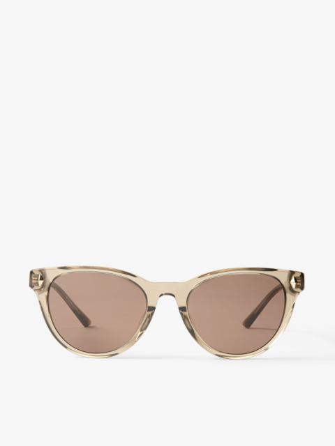 JIMMY CHOO Trace 
Brown Transparent Pantos Sunglasses