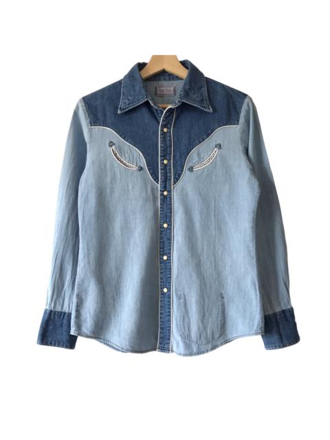 Blue Blue Japan Hollywood Ranch Market Denim Western Shirt