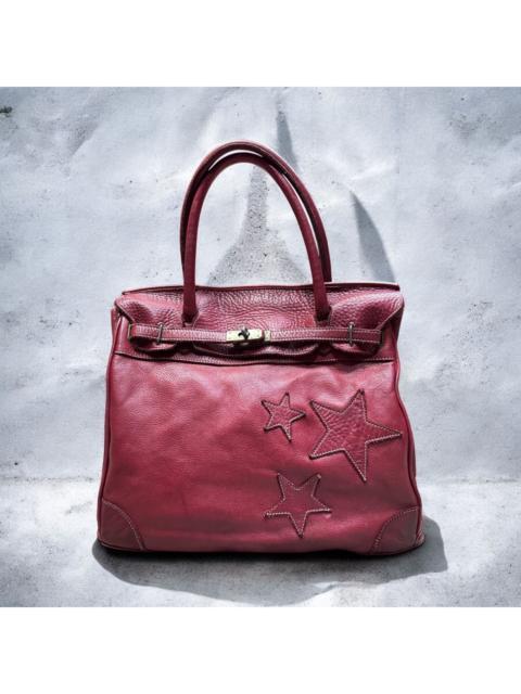 Other Designers WLG BY GIORGIO BRATO FULL LEATHER STARS EMBEDDED BIRKIN BAG