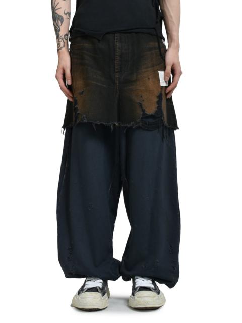 Maison MIHARAYASUHIRO WAIST LAYERED JEANS / BLK