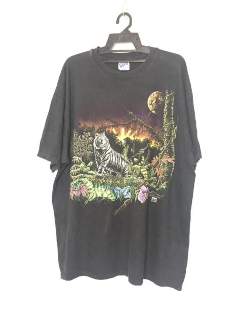 Other Designers Vintage - Vintage 90s animal tee / white tiger/single stitch/🇺🇸