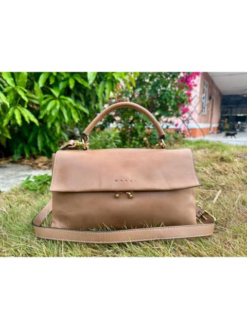 Marni Authentic Marni Trunk Smooth Calfskin Crossbody Bag